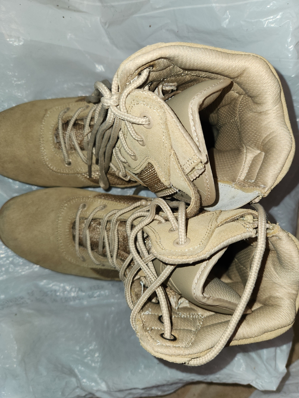 Ryno Gear Mens 7 Tactical Army Military Desert Style Lace-Up Boots in Tan